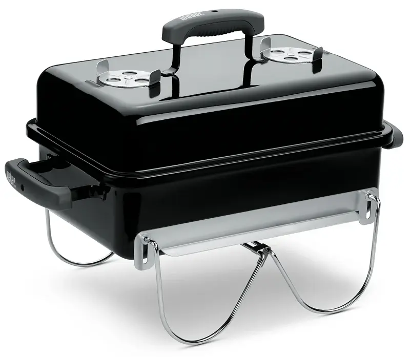 Weber Go-Anywhere 121020 Charcoal Grill, 160 sq- Primary Cooking Surface, Onyx