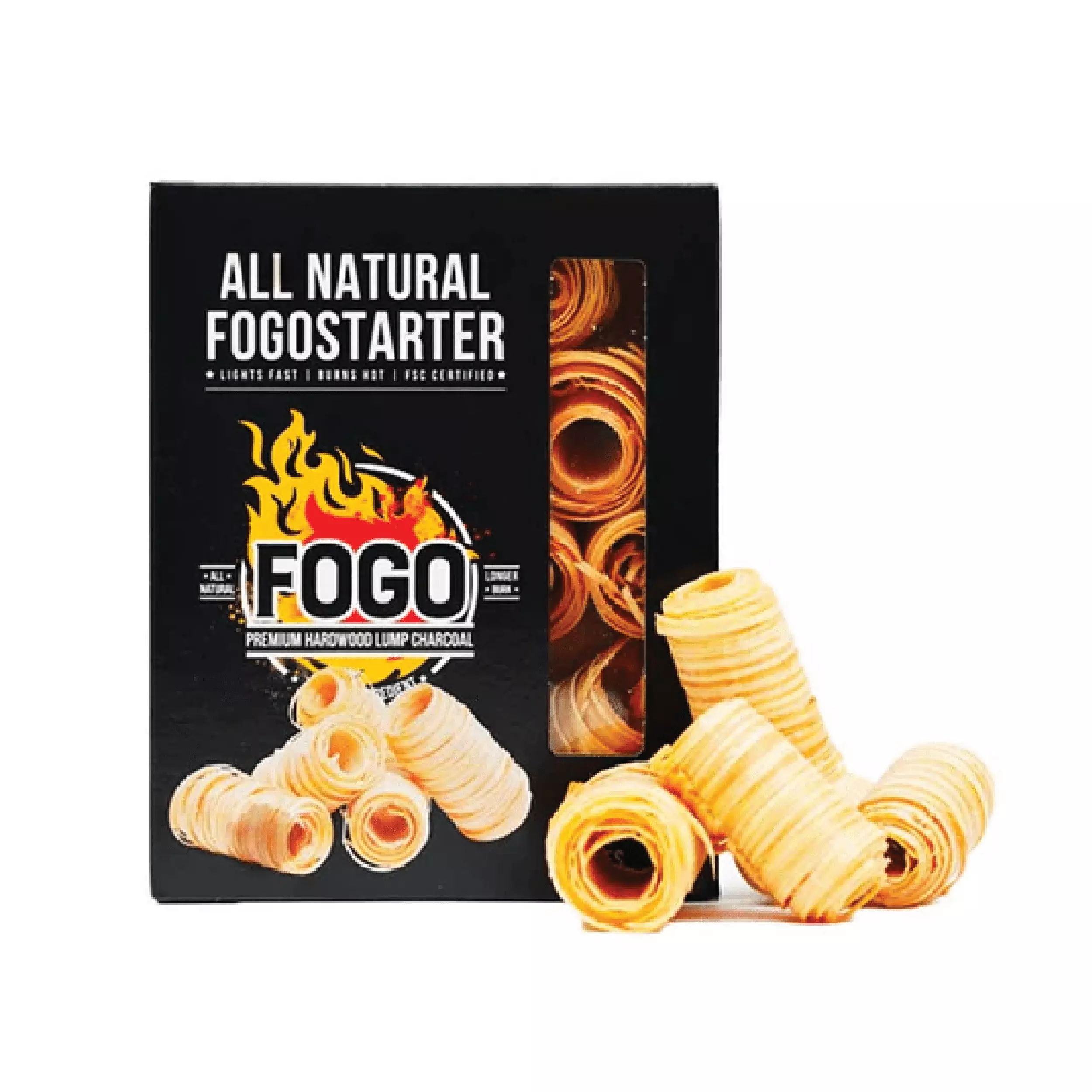 FOGO Luxury Hardwood Lump Charcoal Fogostarters Natural Fire Starters 30 Count Box Box