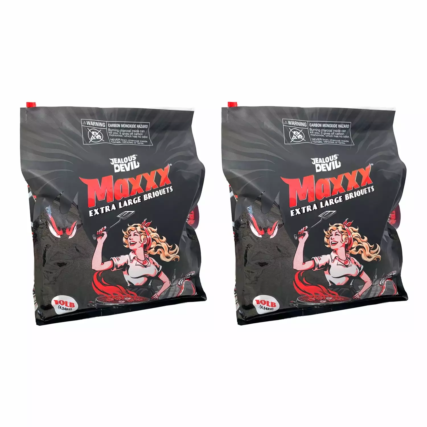 Jealous Devil XL All Natural Hardwood Charcoal Pillow Briquets 10 Pound 2 Pack 10