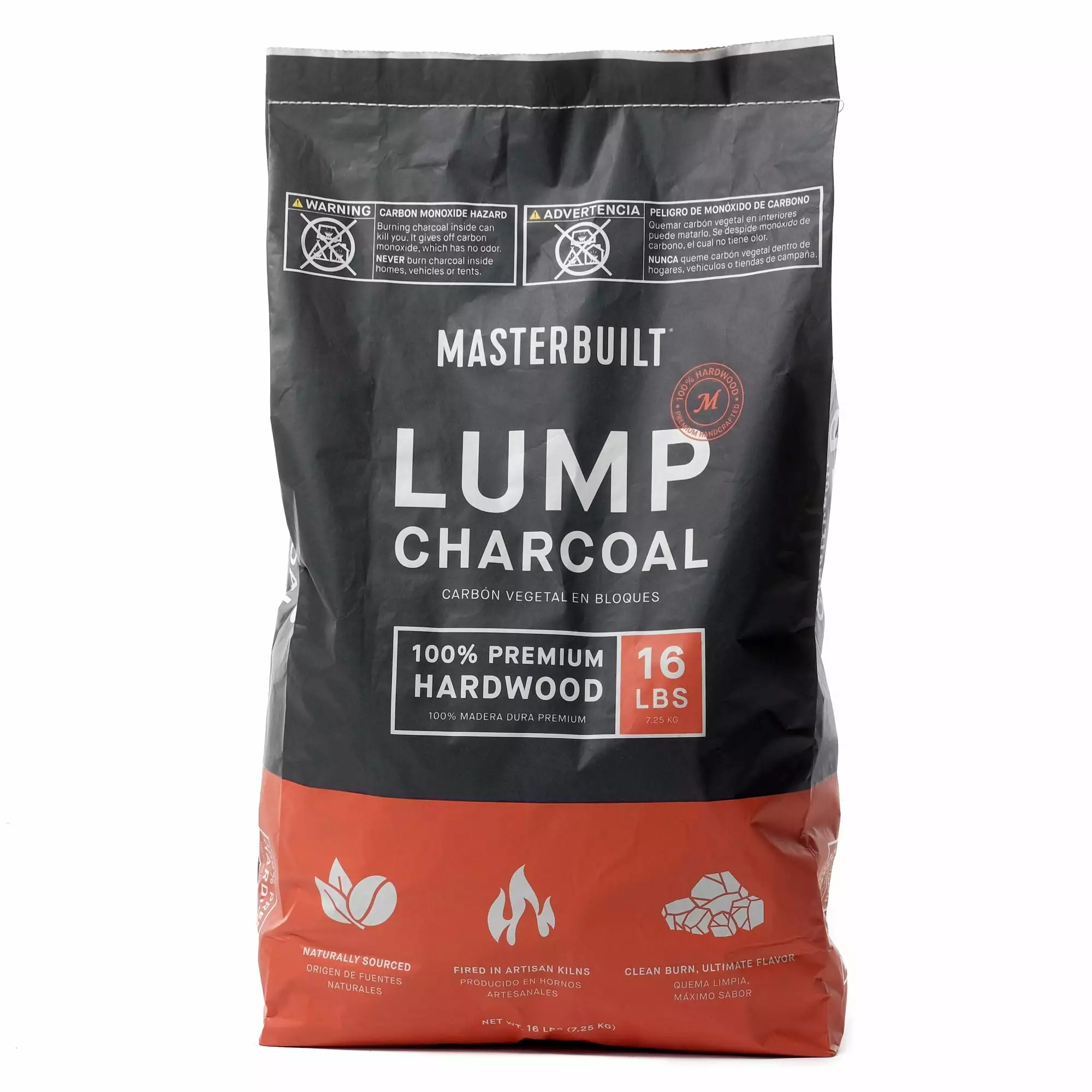 Masterbuilt Lump Charcoal 16 Pounds - Premium BBQ Charcoal Grilling and Smoking One