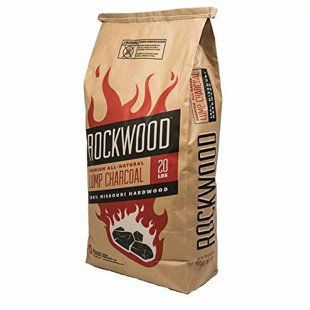 Rockwood All-Natural Hardwood Lump Charcoal Missouri Oak Hickory Maple Pecan Mix 1