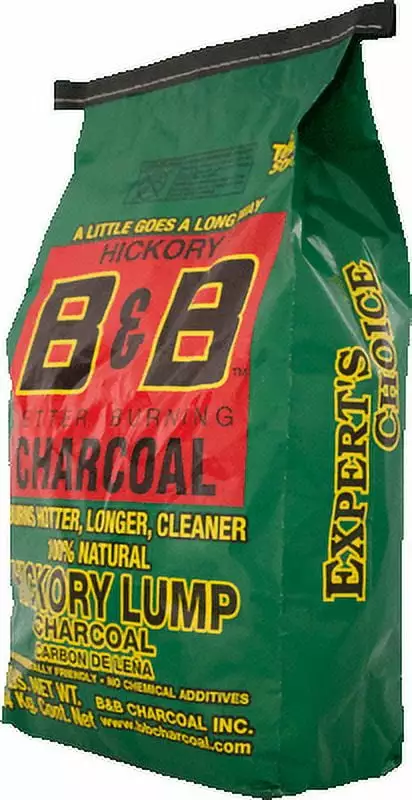 B&B Texas Style Hickory Lump Charcoal 8 Lb Grilling 1