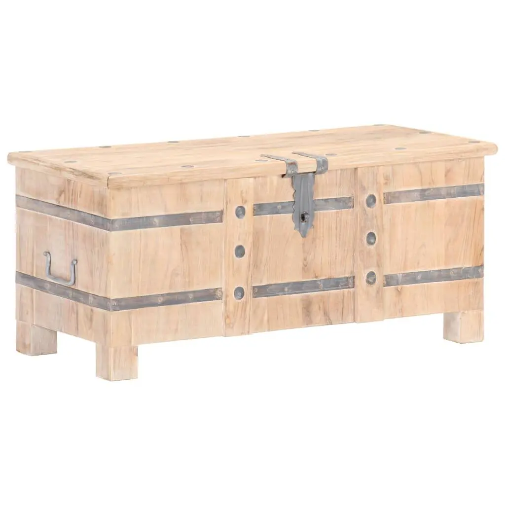 Chest 35.4x15.7x15.7 Inch Solid Acacia Wood Storage Box Home or Office