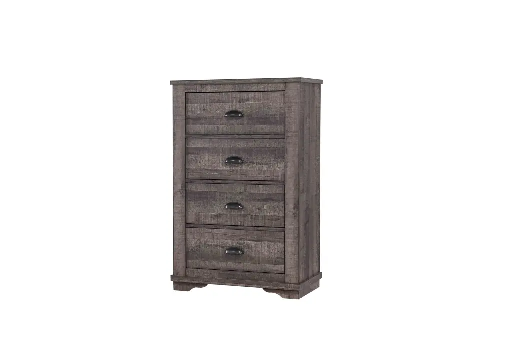 Coralee Chest Dark Brown Timber, Stylish Storage Solution crown mark inc