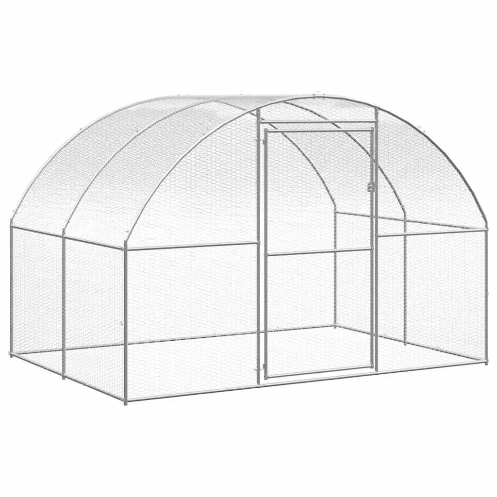 Outdoor Stylishken Coop 9.8'x6.6'x6.6' Galvanized Steel Chicken Coop