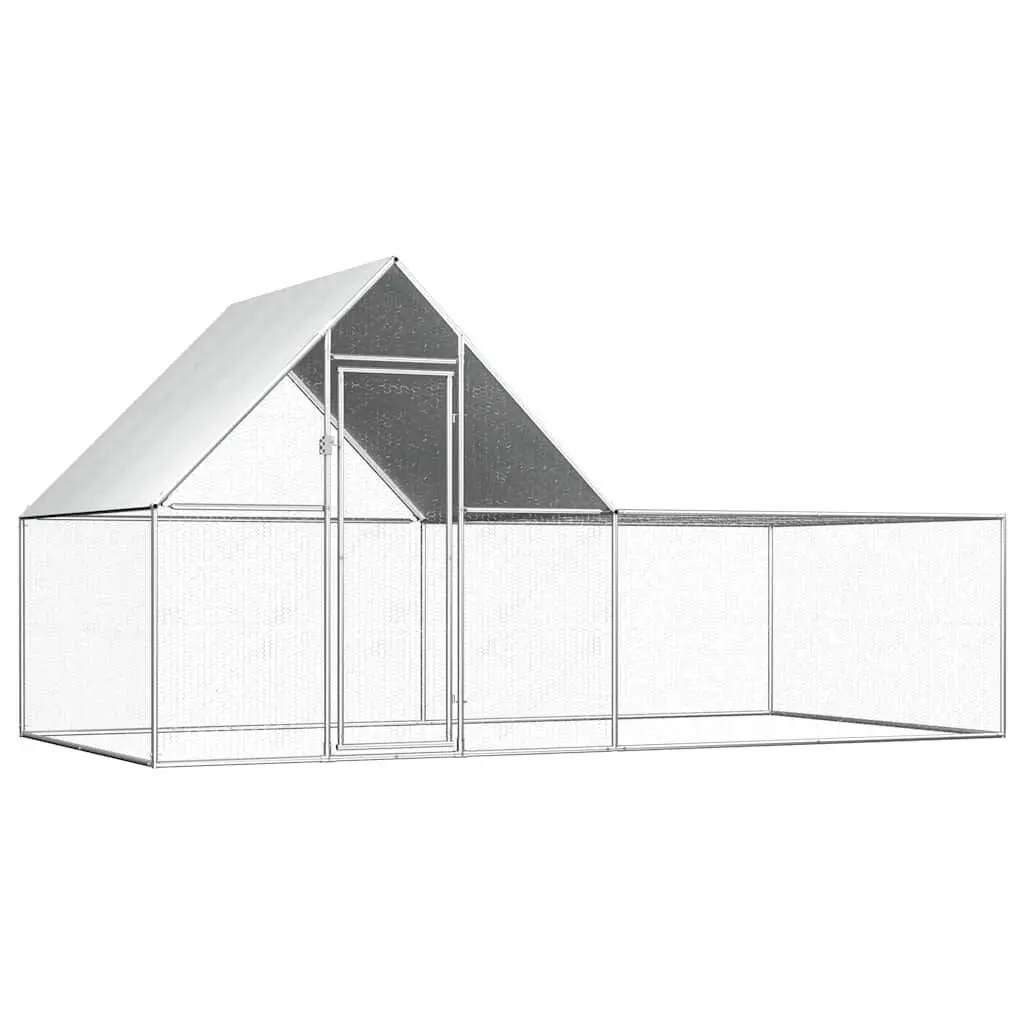 Stylishken Coop 13.1x6.6x6.6 Feet Galvanized Steel Extra Large Chicken Coop