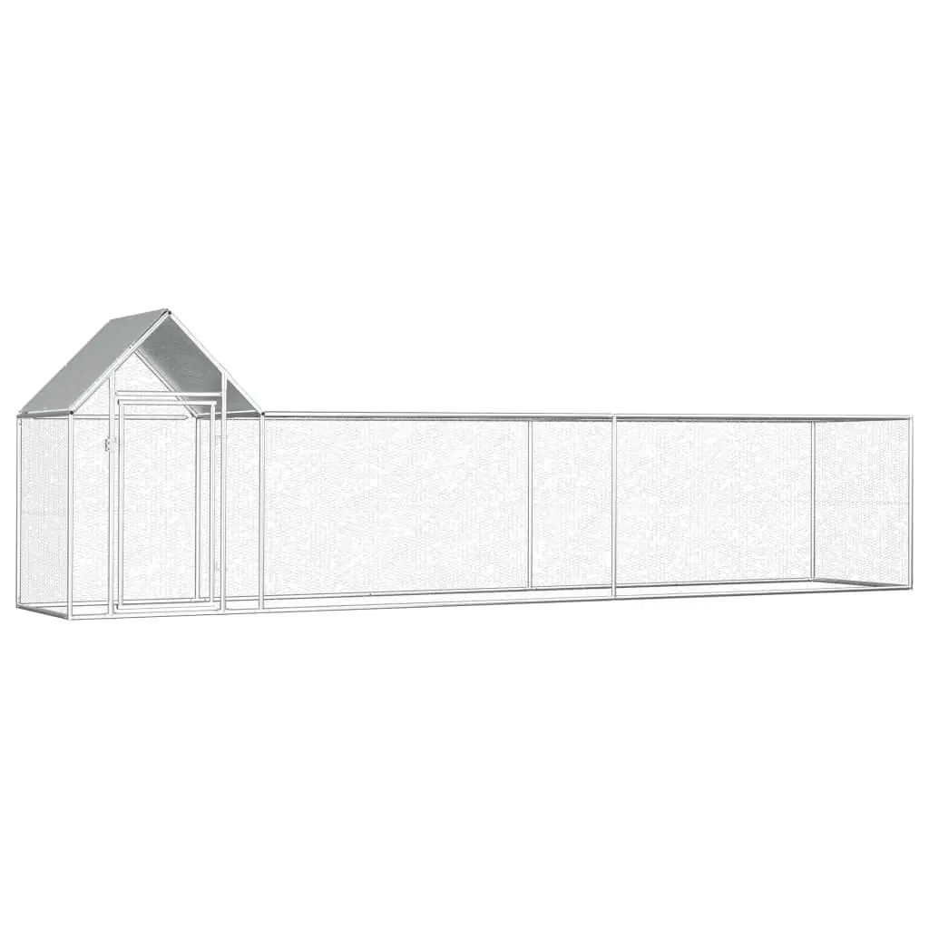 Stylishken Coop 16.4x3.3x4.9 Feet Galvanized Steel Walk- Chicken Coop