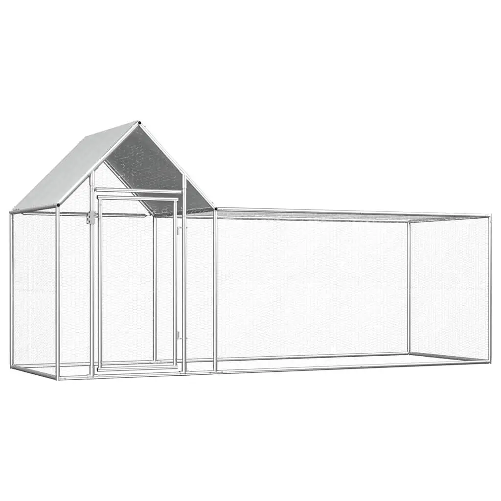 Stylishken Coop 9.8x3.3x4.9 Feet Galvanized Steel Large Chicken Coop