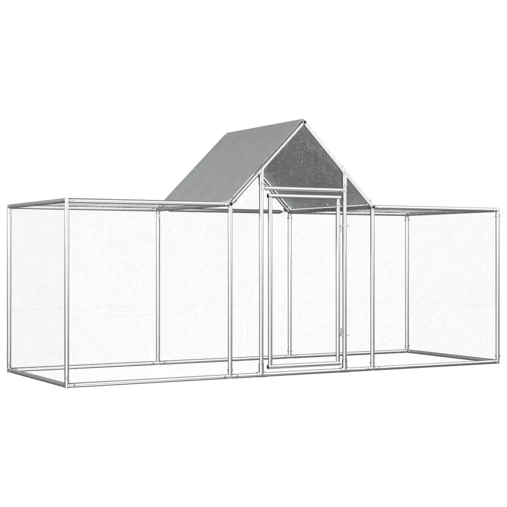 Stylishken Coop 9.8x3.3x4.9 Feet Galvanized Steel Chicken Coop