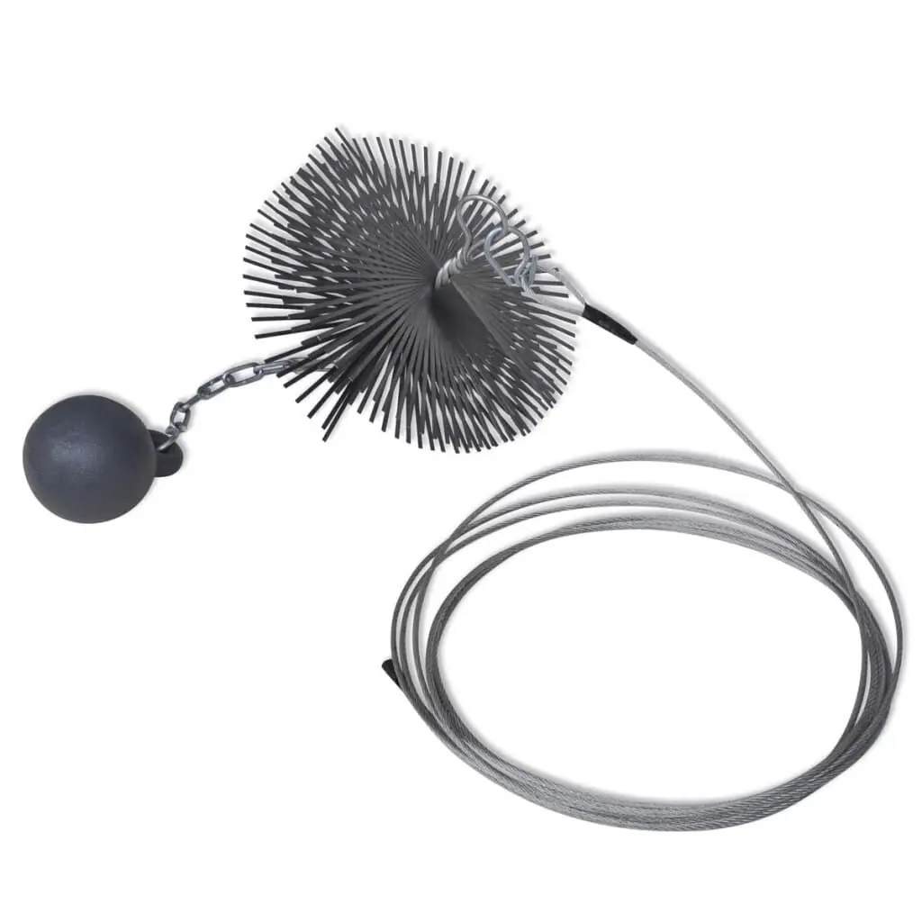 Round Chimney Cleaning Brush 7.9 Inches Diameter Fireplace Maintenance Tool