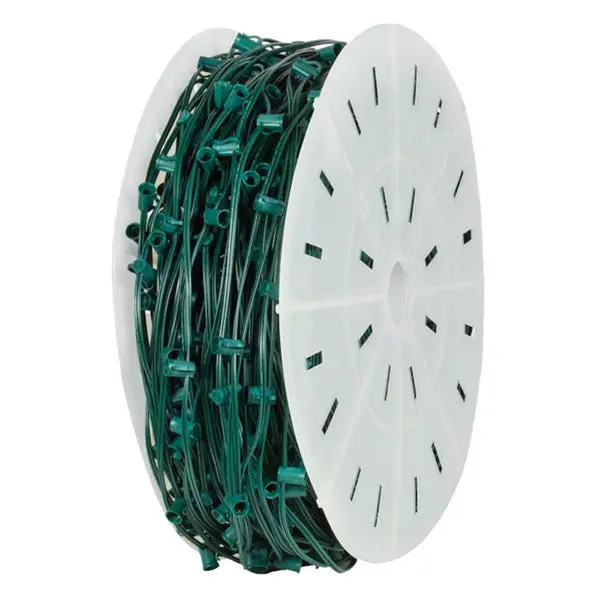 Holiday Bright Lights C71000GC-12 Commercial Grade Christmas Light Wire Spool Green