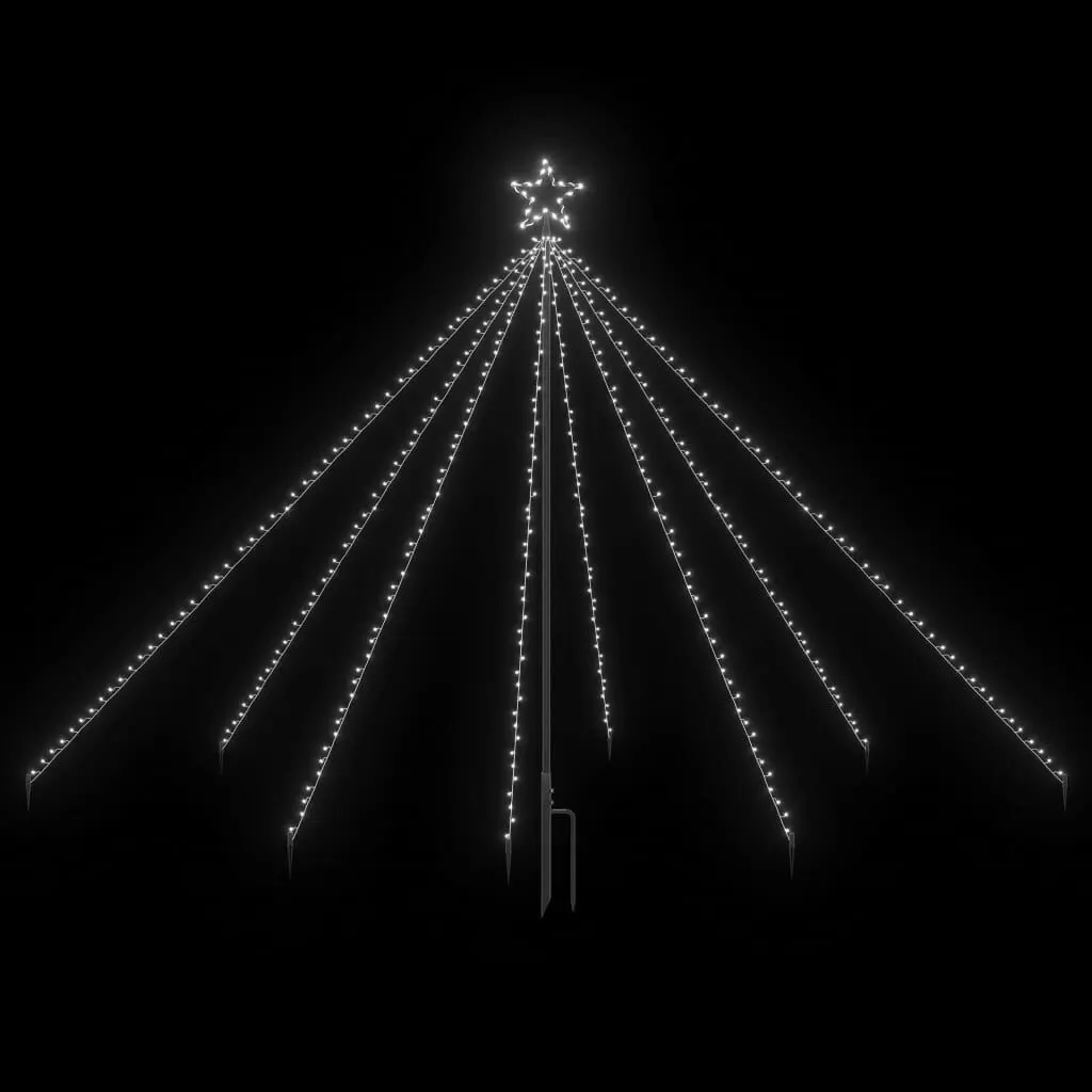 LED Christmas Waterfall Tree Lights Indoor Outdoor 400 LEDs 8 ft Holiday Decoration