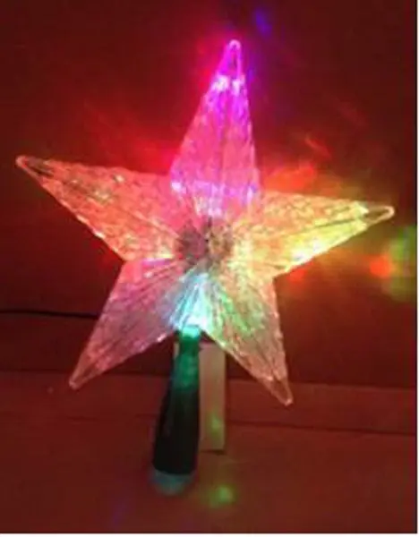 Santas Forest 57003 Color Changing Christmas Tree Topper 8.5 Inch Star Santa's Forest