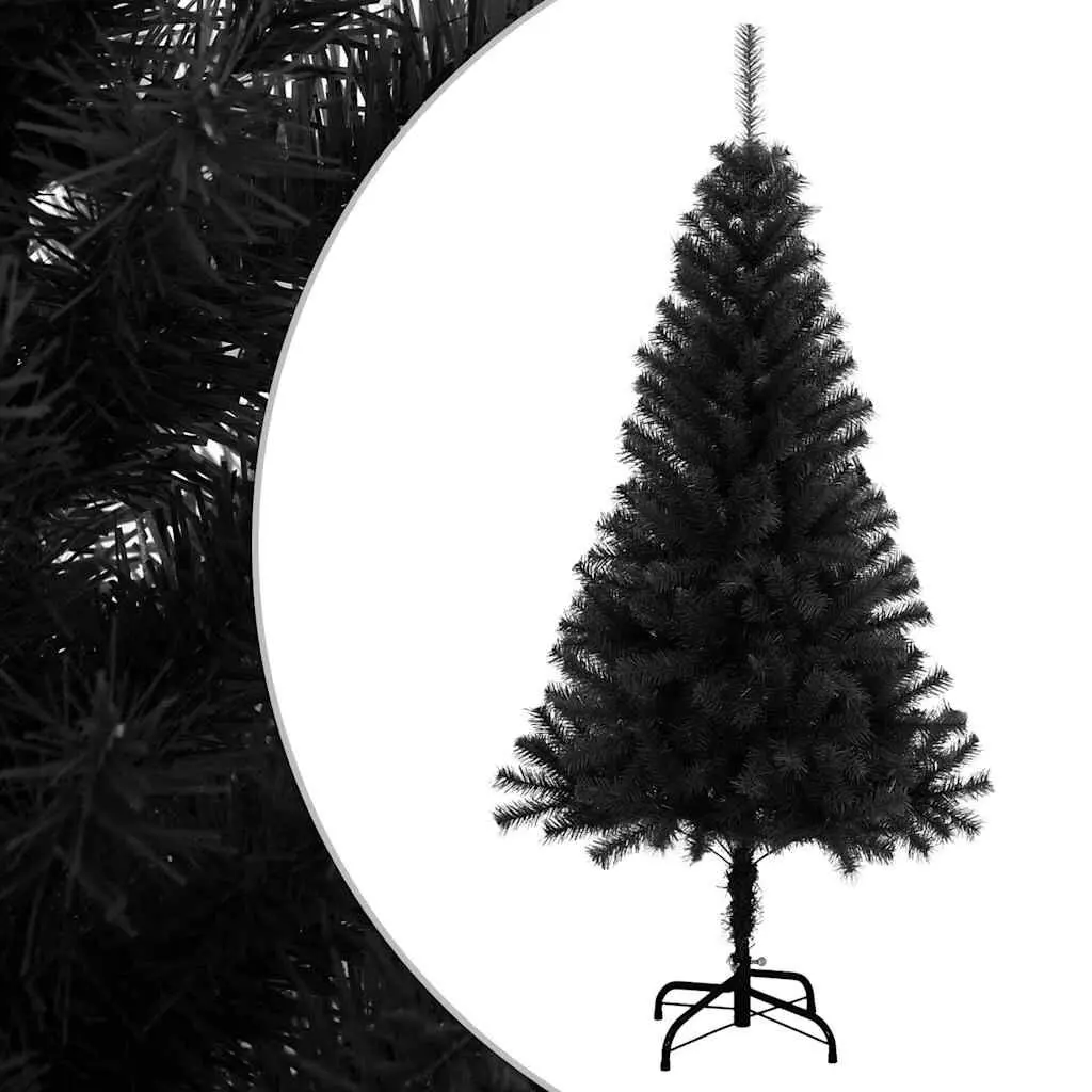 Artificial Christmas Tree Stand Black 4 Feet PVC Holiday Decor