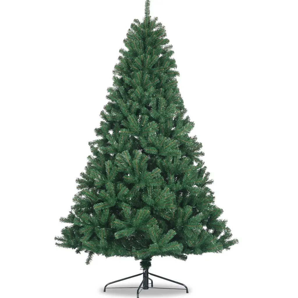 8Ft Artificial Christmas Tree Full Natural Spruce PVC Fir Tree Foldable yibai