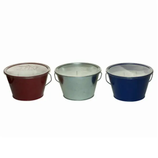 Tiki 1414064 Americana Triple Wick Citronella Candle Bucket 28 Oz Assorted Colors