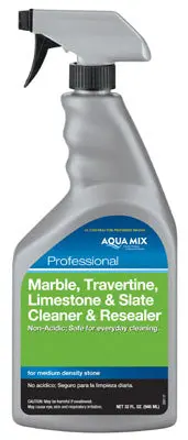 Aqua Mix Marble Travertine Limestone Slate Cleaner and Resealer 1 Quart