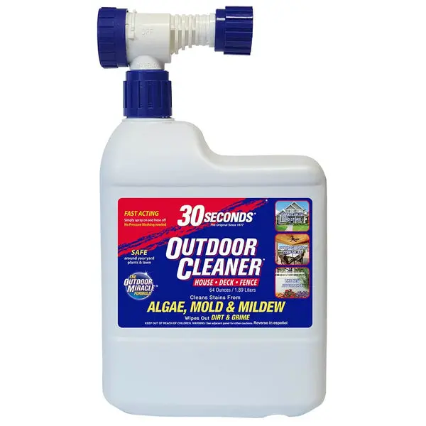 30 SECONDS 6430S Outdoor Cleaner Algae Mold Mildew 64 Oz Fast Acting Formula