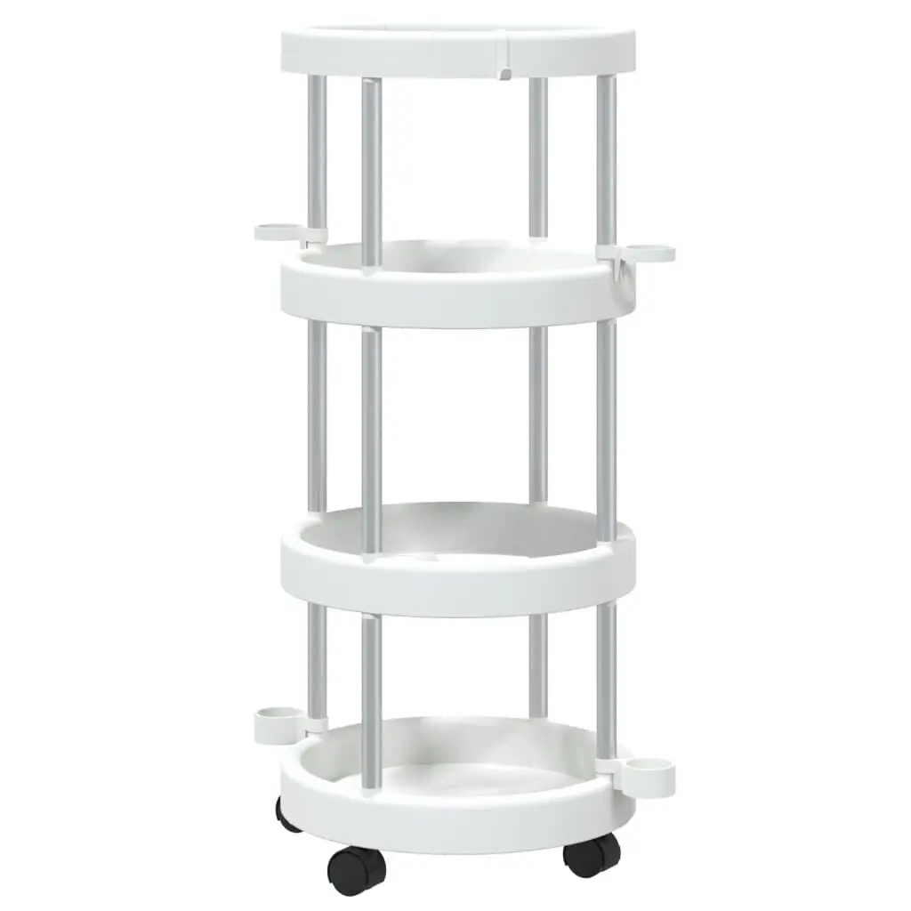 Cleaning Trolley Storage Bin Aluminum Mobile Utility Cart