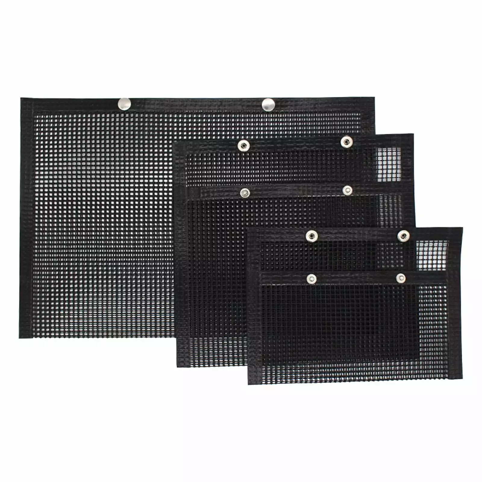 3Pcs Long-lasting BBQ Grilling Bags Mesh Pouch Cleaning Outdoor Electric and Gas Grills