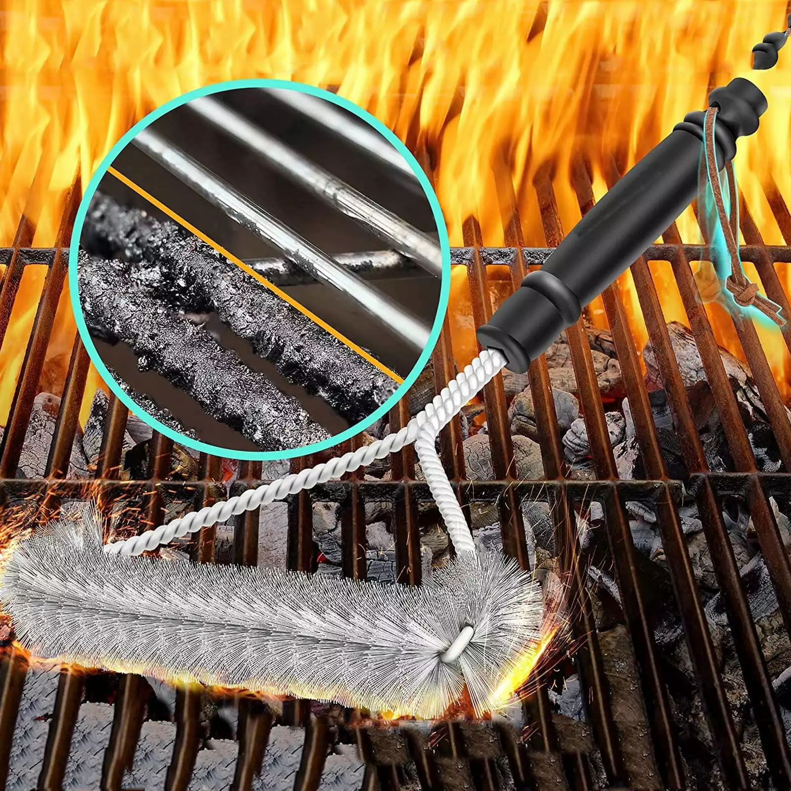 Stainless Steel Wire Barbecue BBQ Grill Net Cleaning Tool