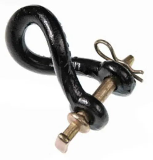 Double HH 24024 Black Painted Twisted Clevis Pin and Clip 3/4 x 3-1/2 Inch