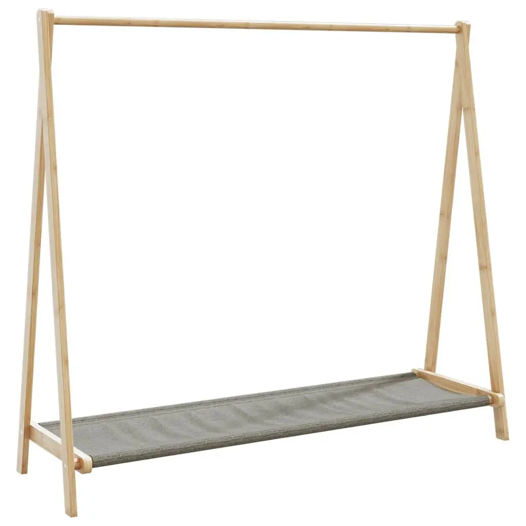 Bamboo Clothes Rack Shelves 41.7x13.4x40.2 Inches Storage Furniture