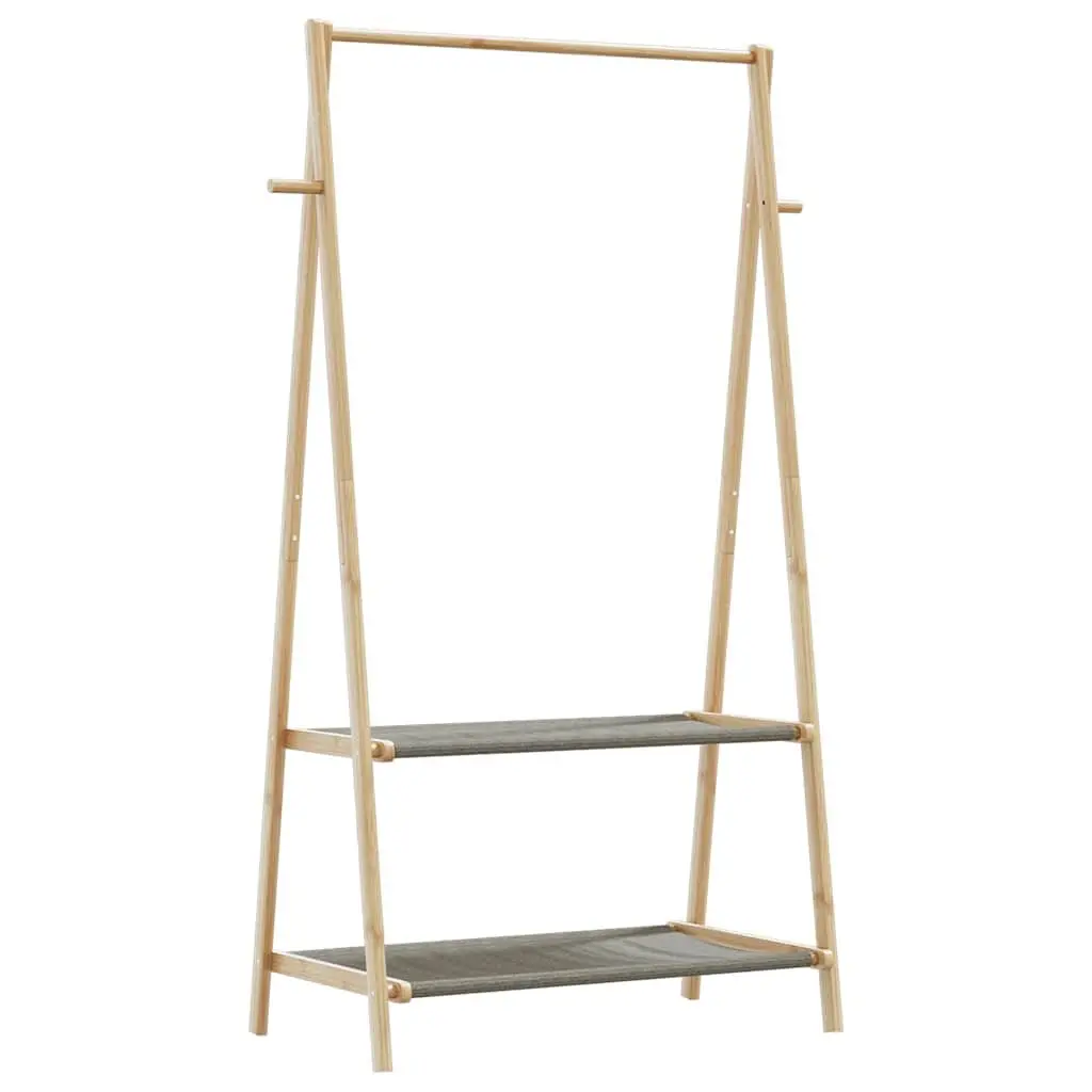 Clothes Rack Shelves 37.8x17.9x59.3 Inches Bamboo Storage Organizer