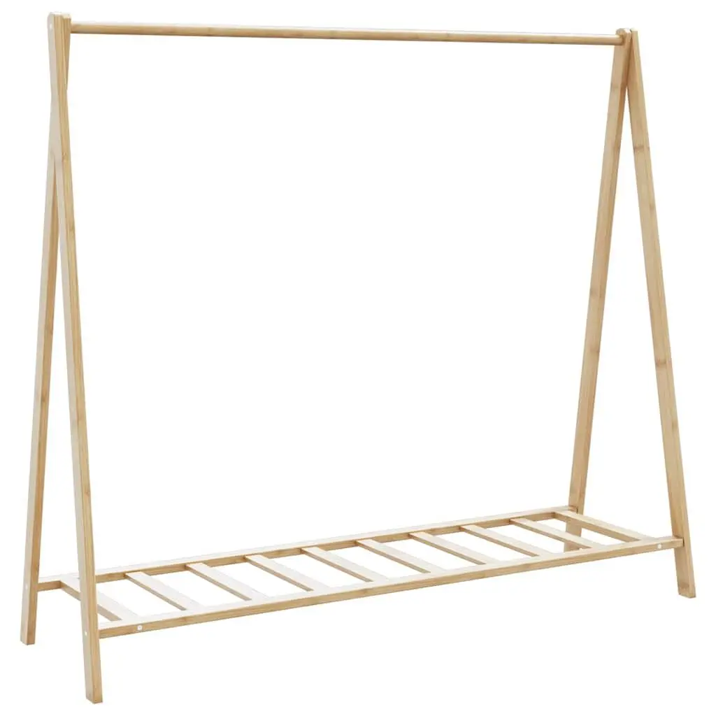 Clothes Rack Shelves 41.7x13.4x40.2 Inches Bamboo Wardrobe Organizer