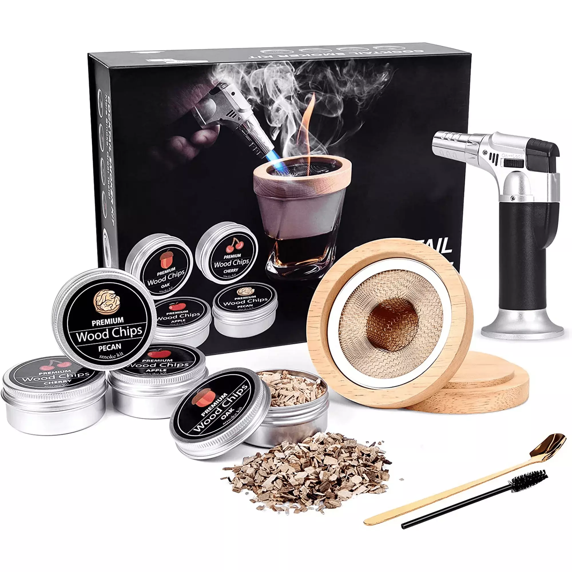 OGEDNAC Whiskey Cocktail Smoker Kit - Unique Bourbon Gift Set Whiskey Lovers Cocktail