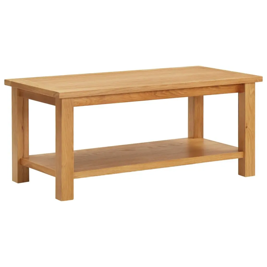 Coffee Table 43.3x21.7x15.7 Inches Solid Oak Wood Living Room Furniture