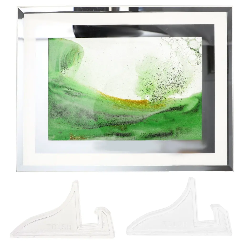 3D Quicksand Landscape Painting Glass Crafts Art Coffee Table Housewarming Gift Koolleo