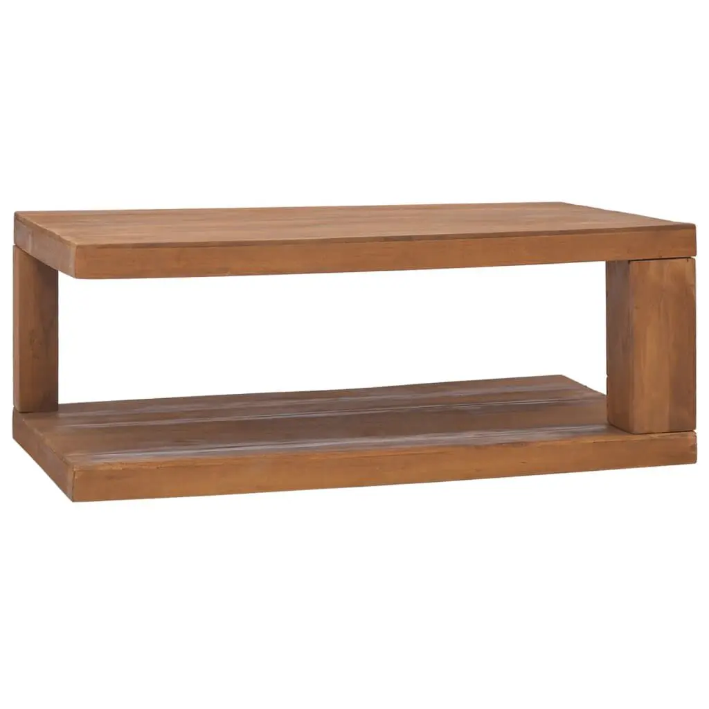 Coffee Table 35.4x19.7x13.8 Inches Solid Teak Wood Living Room Furniture
