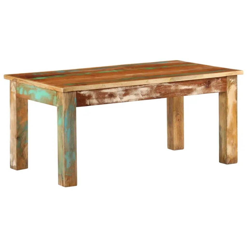 Coffee Table 39.4x21.7x17.7 Solid Wood Reclaimed Living Room Table