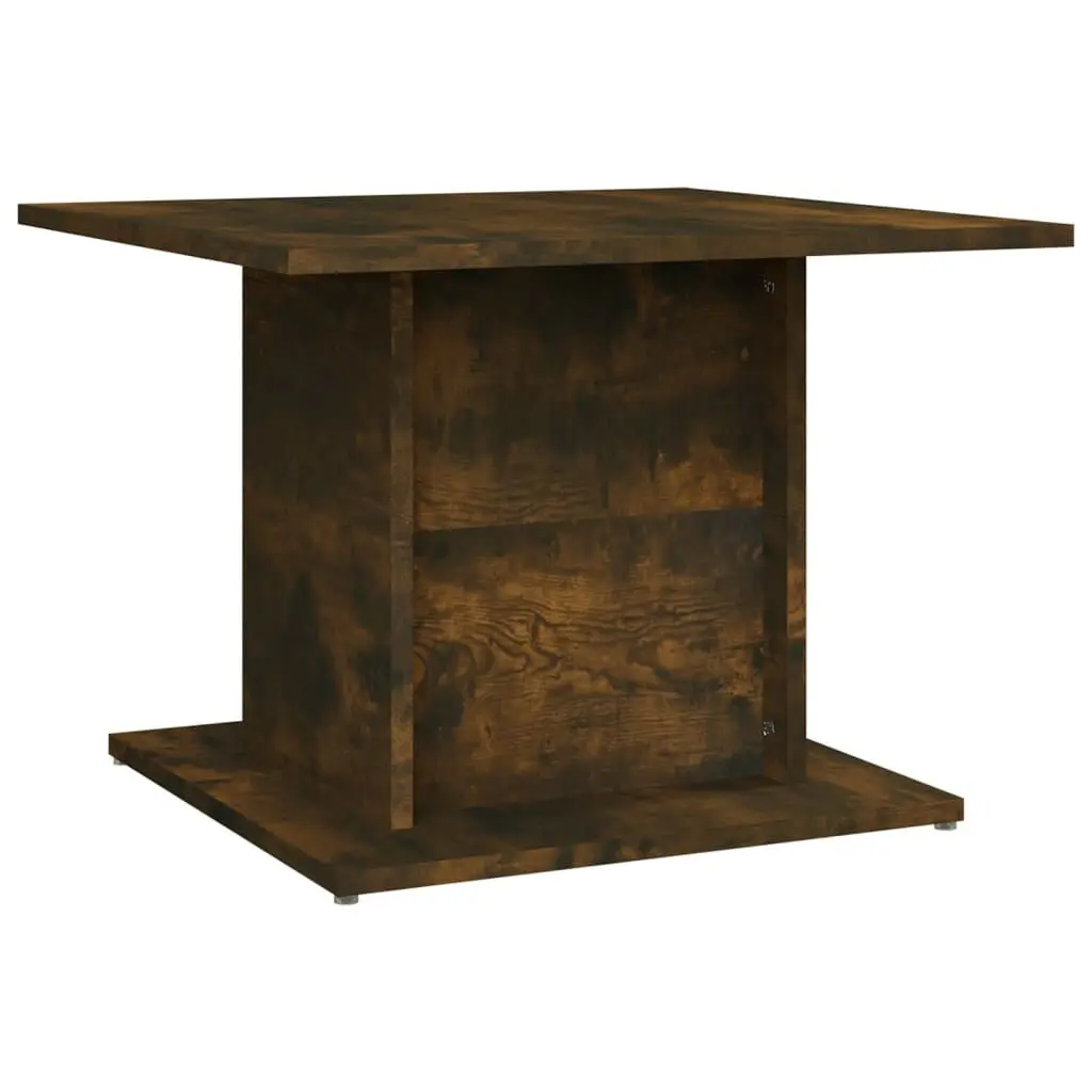 Coffee Table Smoked Oak 21.9x21.9x15.7 Inches Engineered Wood