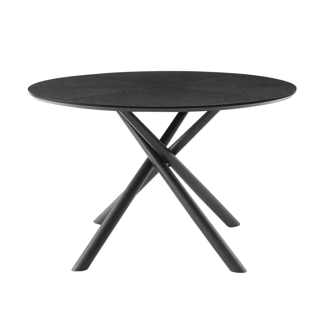 53.14" Round MDF Coffee Table End Table Short Leisure Tea Table Cross justone interior
