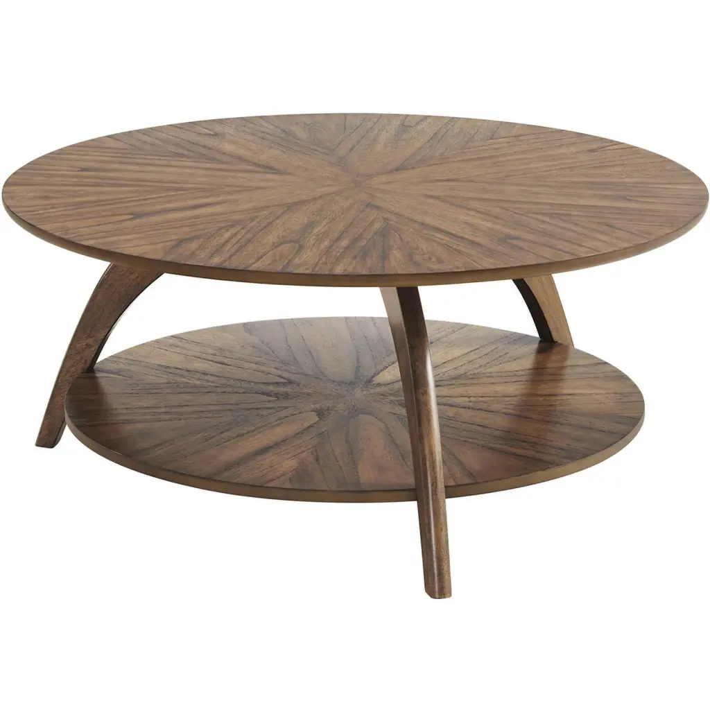 Martin Svensson Home LAX Round Wood Coffee Table Warm Nutmeg Brown