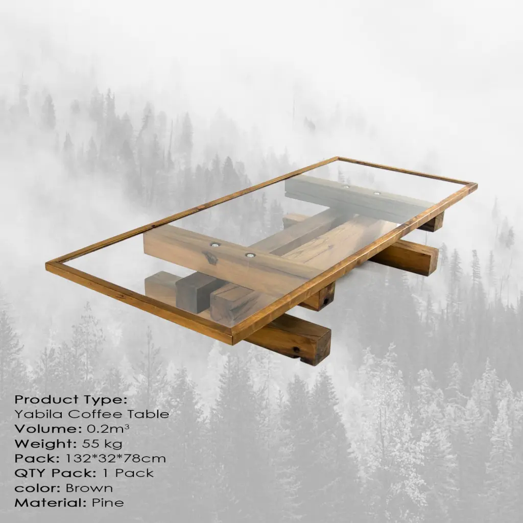 Massive Design Smalita Brown Coffee Table - Modern Living Room Center Table