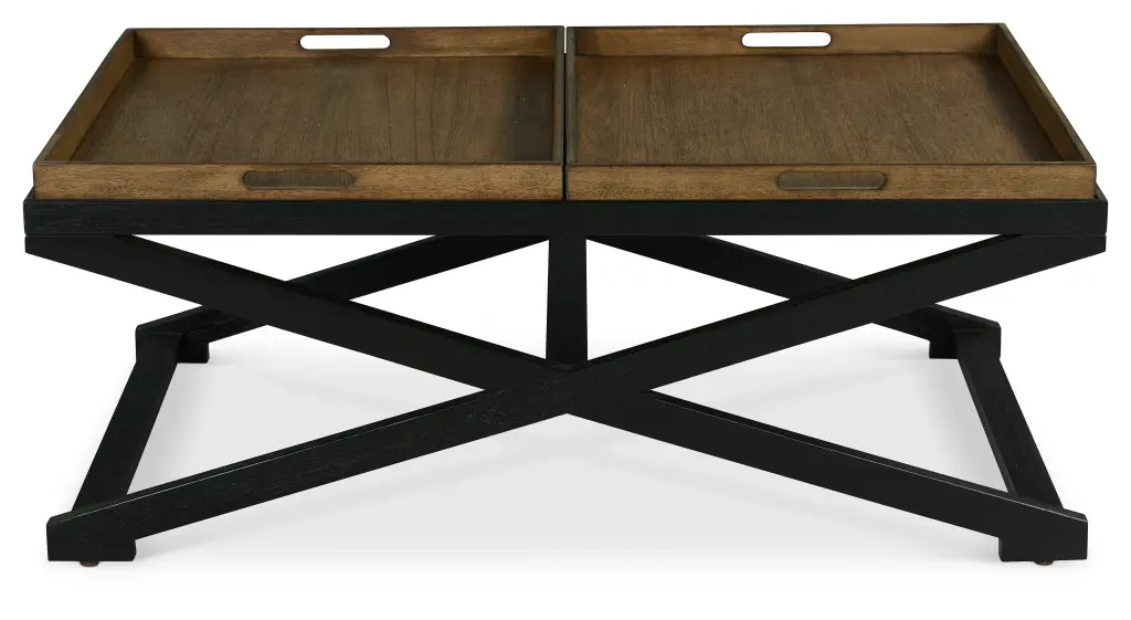 Topeka Cocktail Table Brown Timber Coffee Table Living Room steve silver furniture