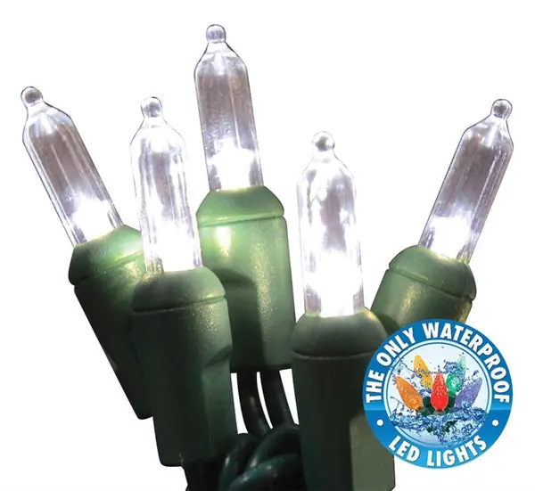 Holiday LEDBX-T550-PW6 Christmas Commercial T5 LED 50-Light Set Pure White Holiday Bright Lights