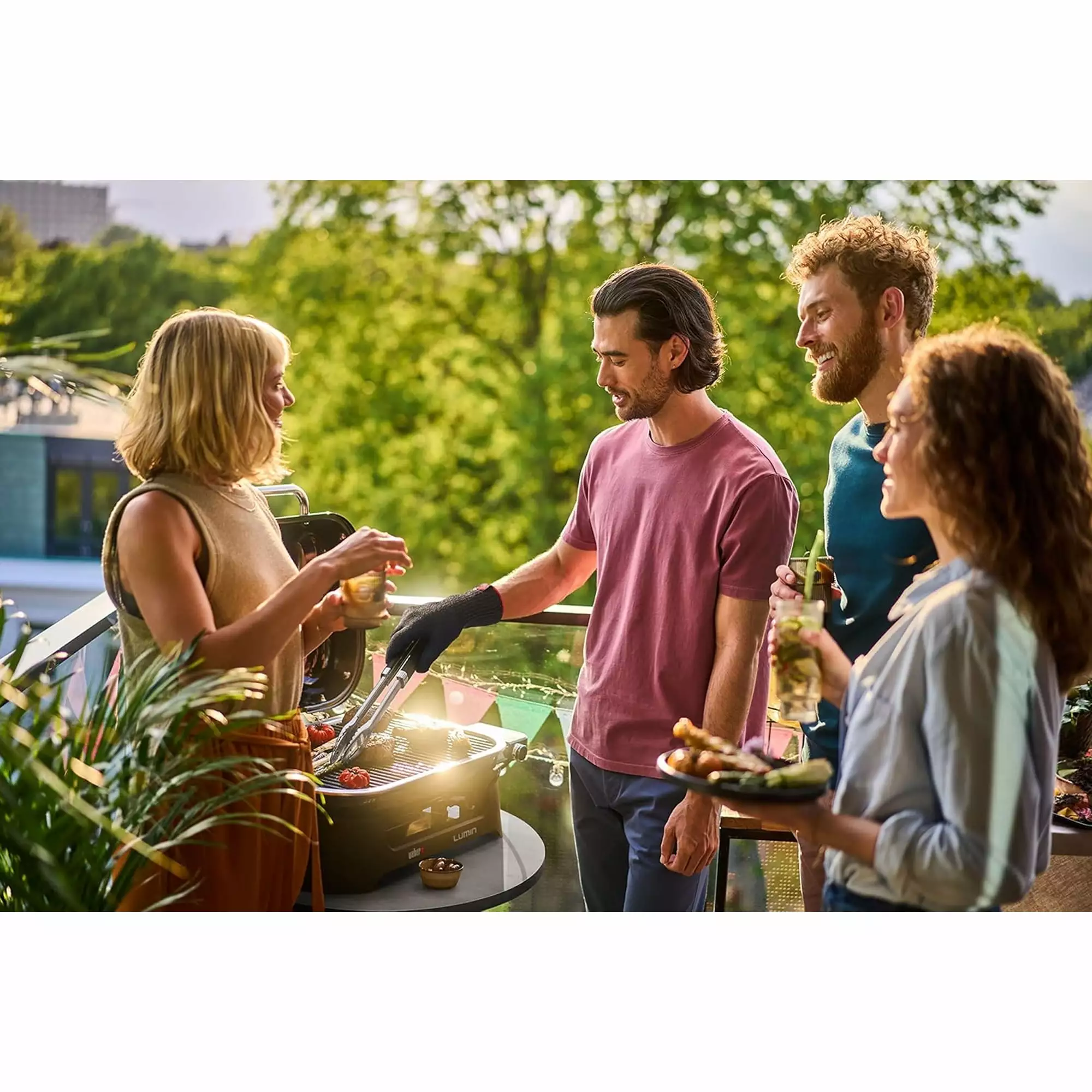 Weber Lumin Space-saving Travel-friendly Indoor Outdoor Electric Smoker Grill Black 1