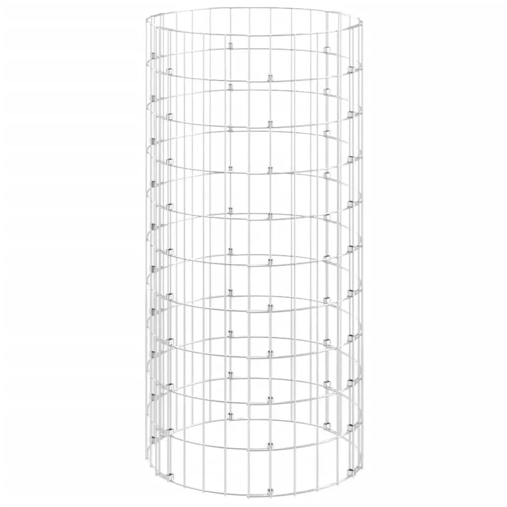 19.7x39.4 Inch Galvanized Steel Garden Composter Outdoor Waste Bin