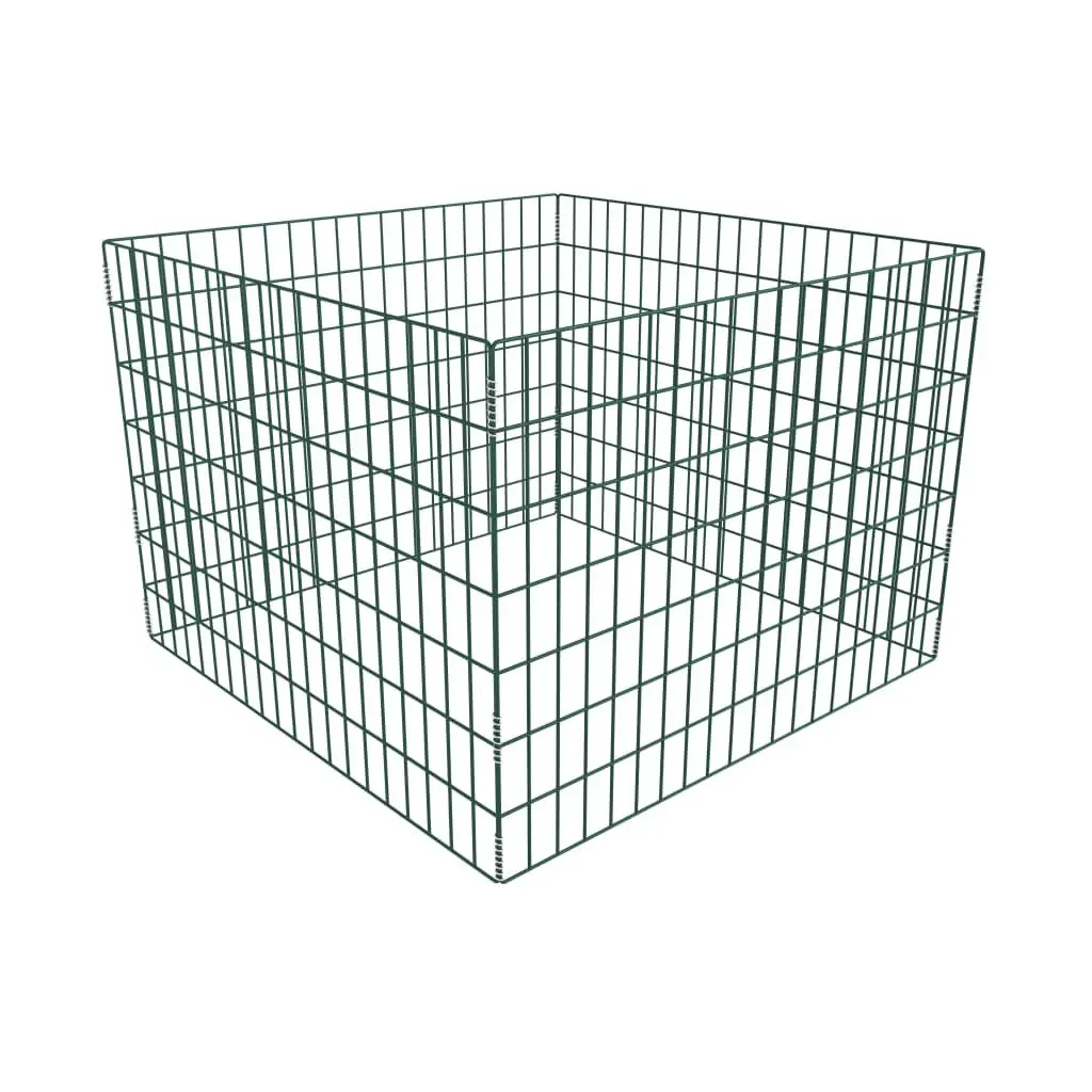 Square Mesh Garden Composter 39.4x39.4x27.6 Inch Outdoor Waste Bin