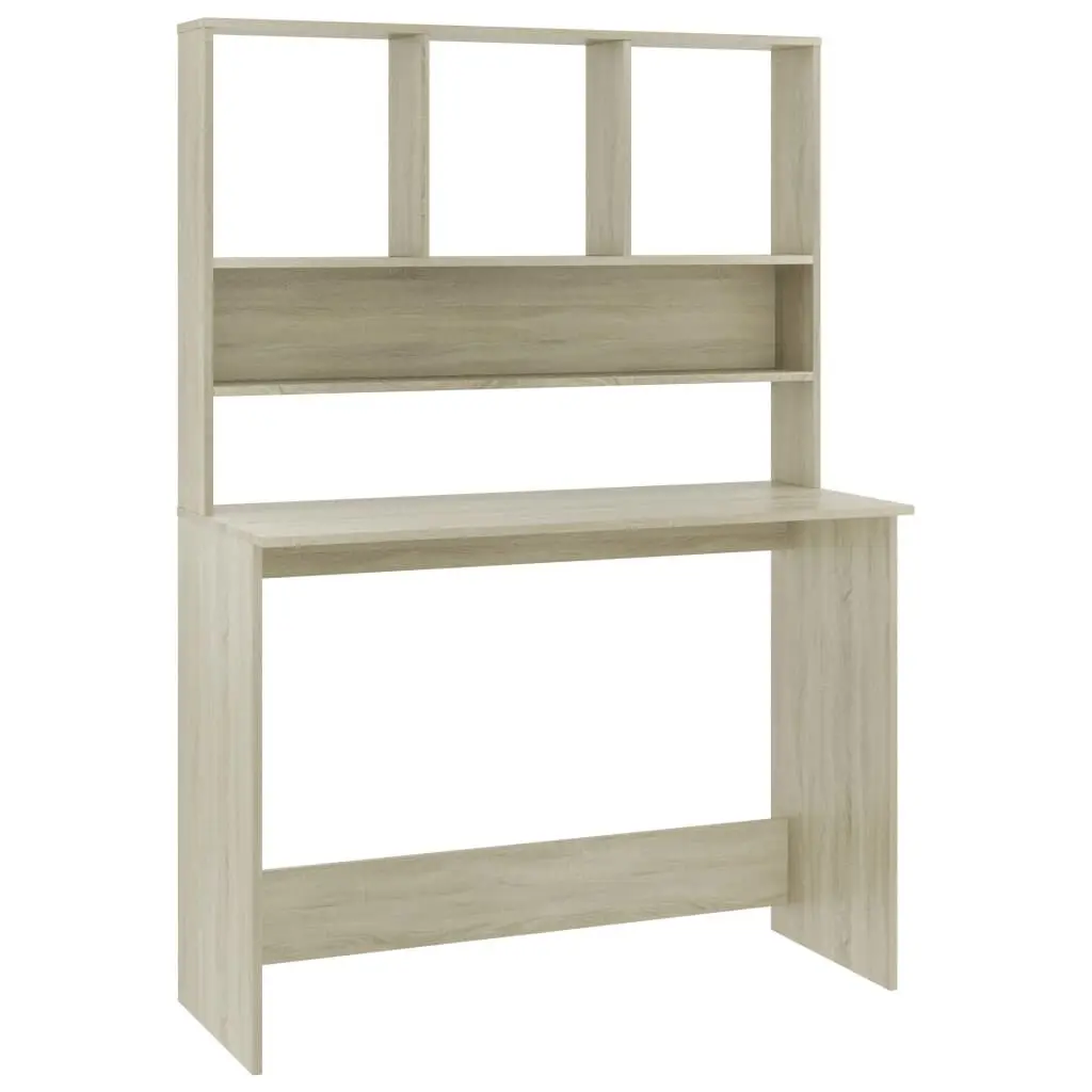 Desk Shelves Sonoma Oak 43.3x17.7x61.8 Engineered Wood Home Office