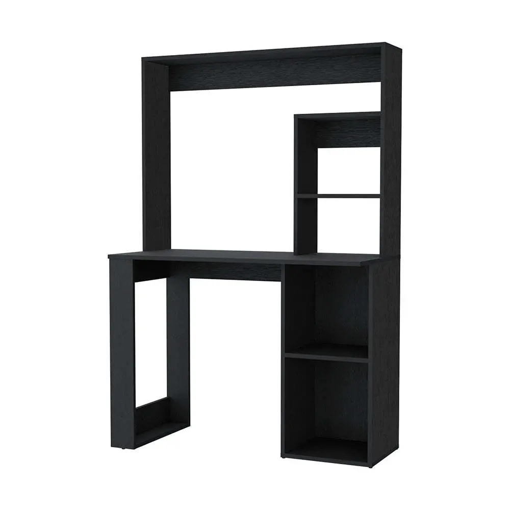 Carroll Computer Desk Hutch and Storage Shelves White MDF fm furniture