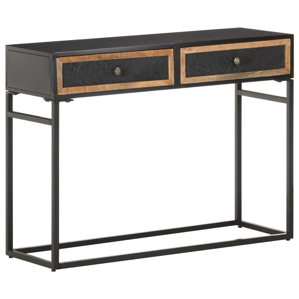 Console Table 39.4x13.8x29.5 Inches Solid Mango Wood Entryway Furniture