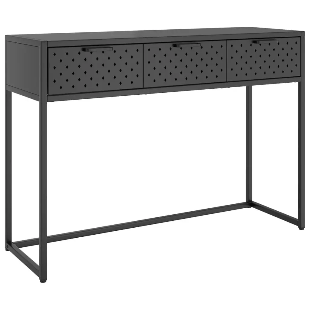 Console Table Anthracite 41.7x13.8x29.5 Inches Steel Entryway Table