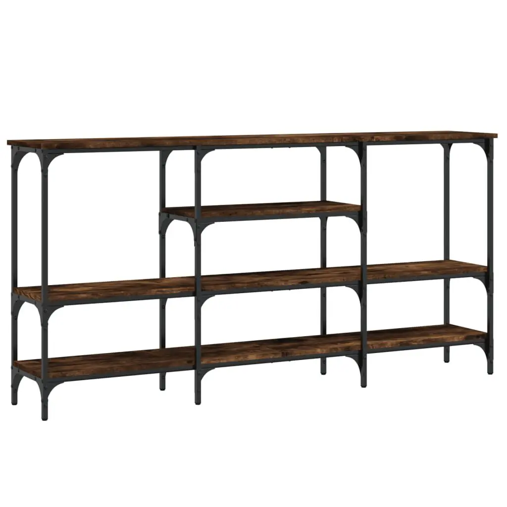 Console Table Smoked Oak 63x11.4x31.5 Inches Engineered Wood