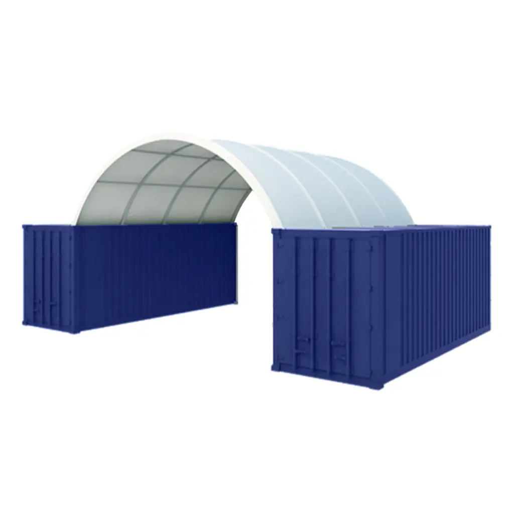 20'X20' Ping Container Canopy Shelter 11Oz Pe White Industrial Alloy chery industrial inc