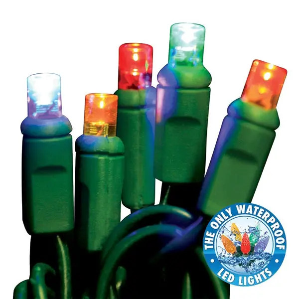 Holiday Bright LEDBX-WA50-MU6 Contractor Grade LED 50 Light Set Multi-Color Outdoor Christmas Lights Holiday Bright Lights